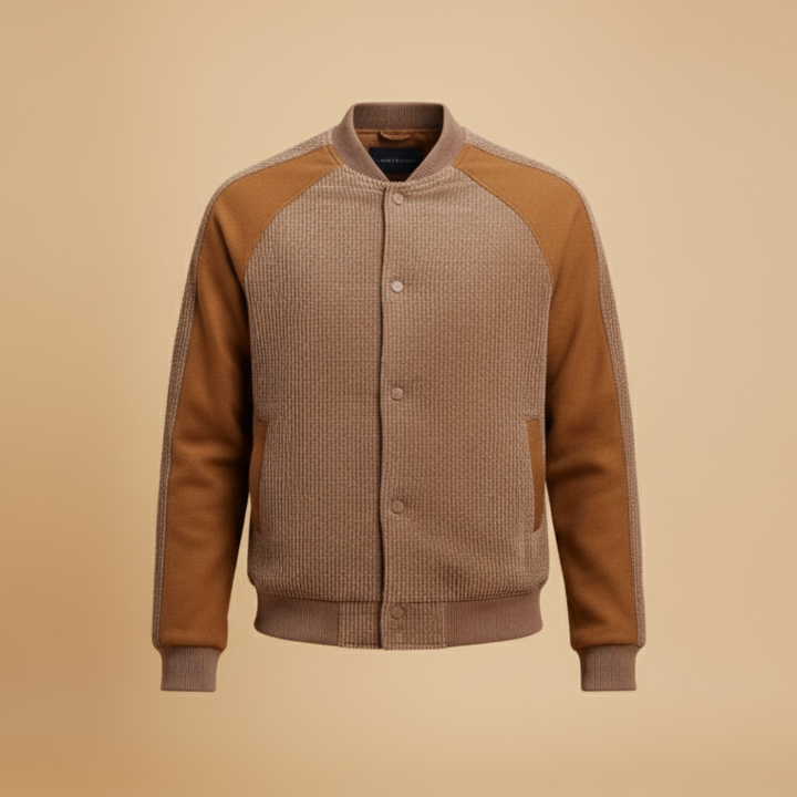 Men's Patchwork Fleece Bomber Jacket