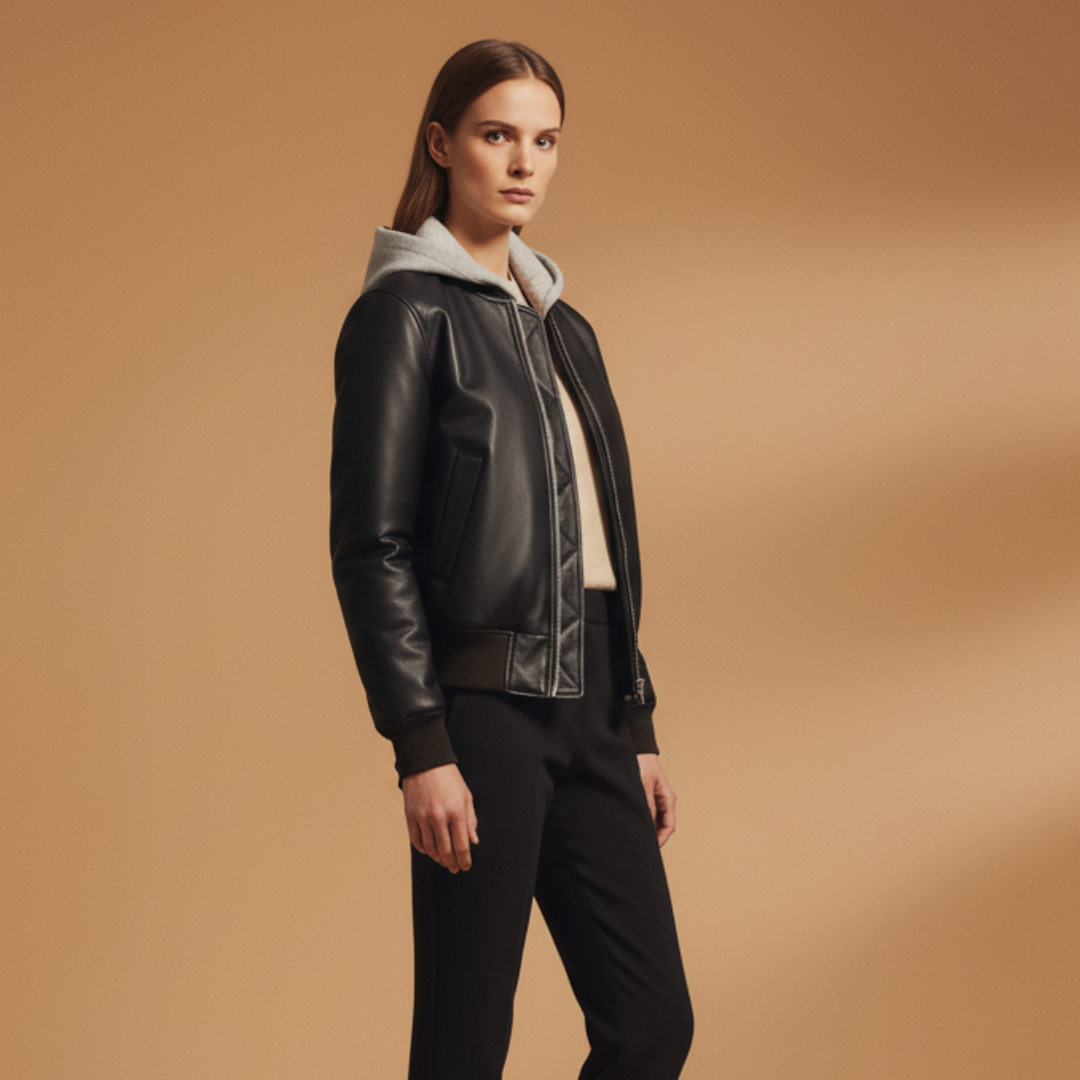 Women's Hooded Bomber Jacket