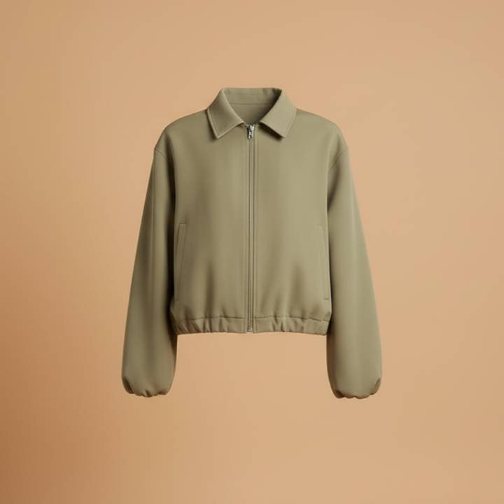 Women's Solid Cropped Jacket