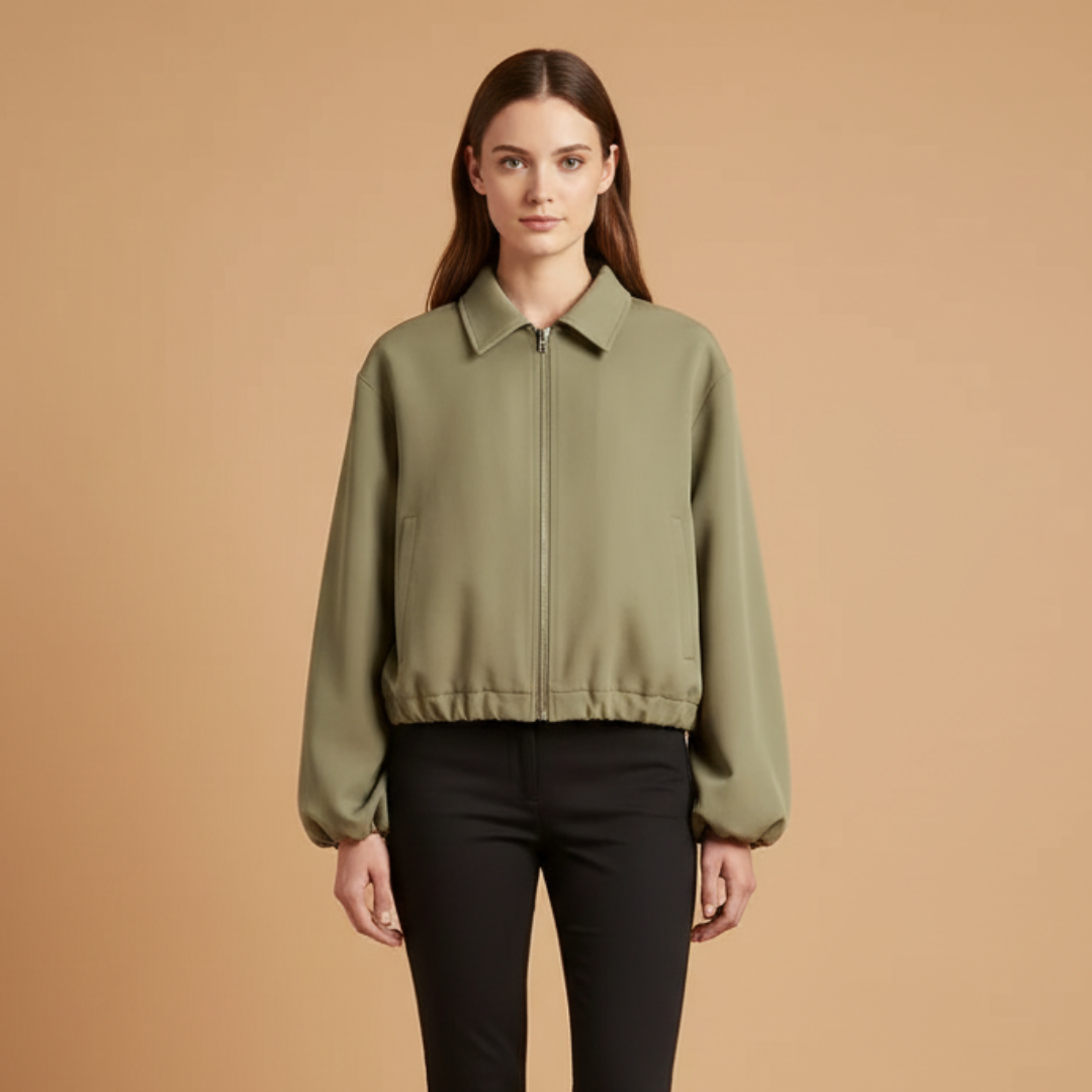 Women's Solid Cropped Jacket