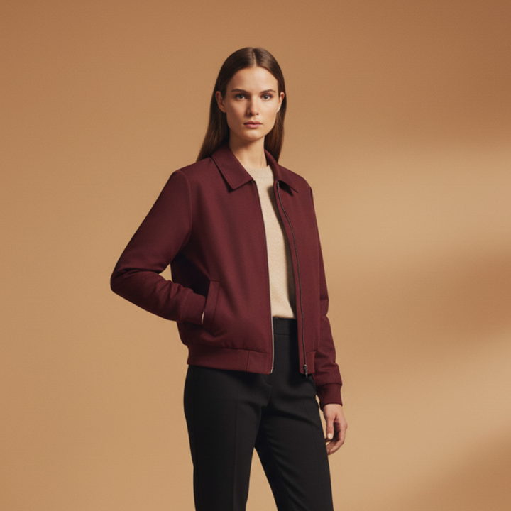 Women's Zipper Bomber Jacket